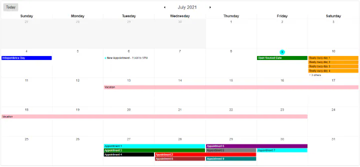 BlazorScheduler preview